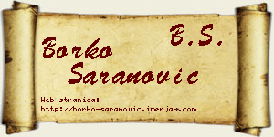 Borko Šaranović vizit kartica